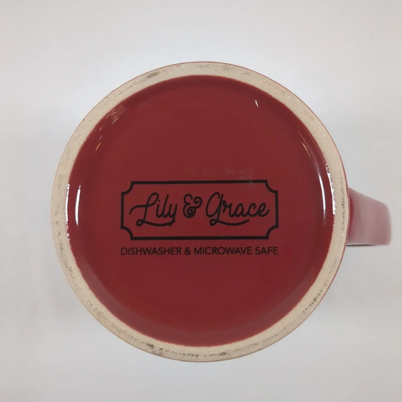 Lily & Grace Merry Christmas red coffee mug - Picture 4 of 5